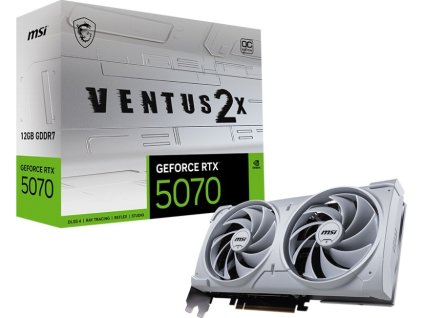 MSI NVIDIA GeForce RTX 5070 12G VENTUS 2X OC WHITE, RTX 5070, 12GB GDDR7, 3xDP, 1xHDMI