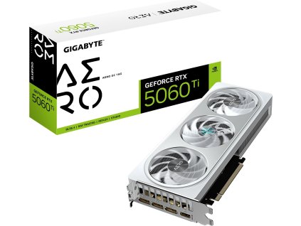 GIGABYTE GeForce RTX 5060 Ti AERO OC 16G, 16G GDDR7, 3xDP, 1xHDMI