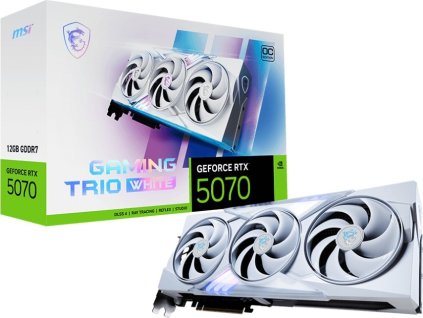 MSI NVIDIA GeForce RTX 5070 12G GAMING TRIO OC WHITE , RTX 5070, 12GB GDDR7, 3xDP, 1xHDMI