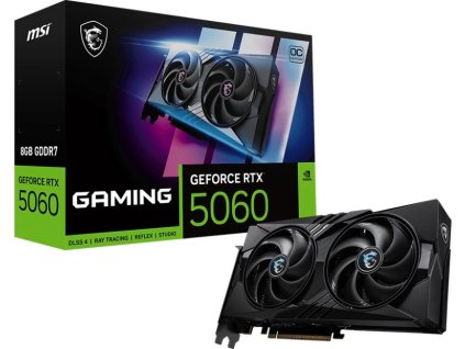 MSI NVIDIA GeForce RTX 5060 8G GAMING OC, RTX 5060, 8GB GDDR7, 3xDP, 1xHDMI