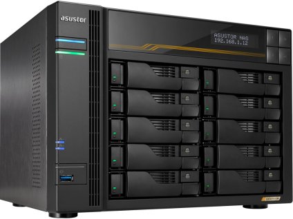 Asustor Lockerstor 10 Gen3 AS6810T   10x 2,5"/3,5" SATA III/ 16GB RAM/ Dual 10GbE Ports/ Dual 5GbE Ports/ 4x M.2 SSD