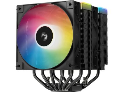 DEEPCOOL AG620 BK ARGB V2 / 2x 120mm fan / 6x heatpipes / PWM / pro Intel i AMD / černý