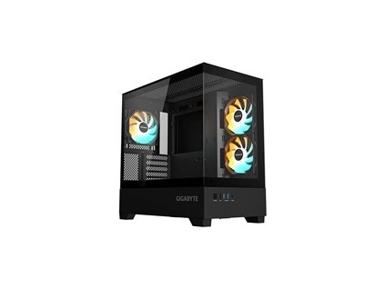 GIGABYTE GB-C201P, Mid tower, 2xUSB 3.0, 3x 120mm ARGB Fan, černá