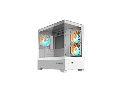 GIGABYTE GB-C201PI, Mid tower, 2xUSB 3.0, 3x 120mm ARGB Fan, bílá
