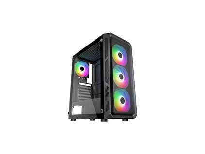 VeinX HERMES MESH Mid Tower, ATX, 1xUSB 3.0, 2xUSB 2.0, 4x ARGB Fan, ARGB Controller, černá