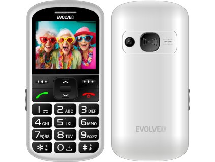 EVOLVEO EasyPhone XS, mobilní telefon pro seniory, bílá