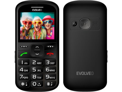 EVOLVEO EasyPhone XS, mobilní telefon pro seniory, černá