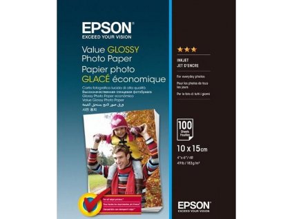 EPSON Value Glossy Photo Paper - 10x15cm - 100 sheets