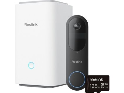 REOLINK bezpečnostní video zvonek D340B + Hub 1 + 128GB microSD