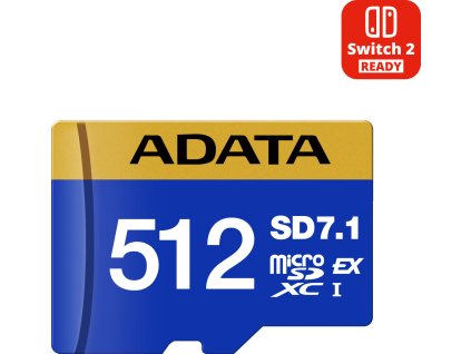 ADATA MicroSDXC karta 512GB Premier Extreme SD7.1, U3, C10, V30 (R:800/W:700 MB/s)