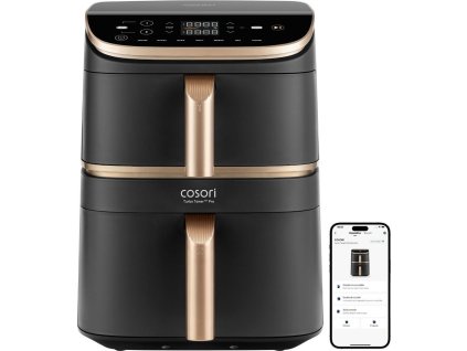 Cosori Turbo Tower Pro chytrá horkovzdušná fritéza 10,8l černá