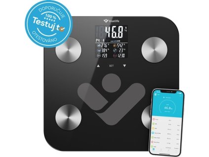 TrueLife FitScale W6 BT - Bioelektrická impedanční bluetooth váha - černá