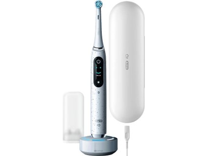 Oral-B iO10 elektrický zubní kartáček, 7 režimů, časovač, tlakový senzor, 3D mapování a smart funkce, bílý