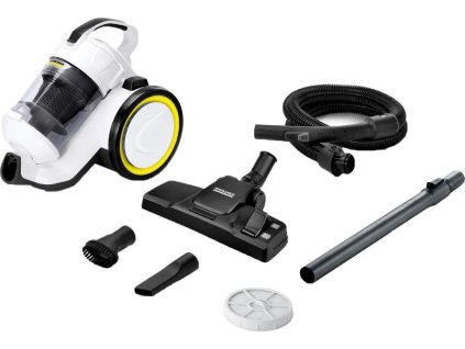 Karcher VC 3 podlahový vysavač, 700 W, HEPA filtr, bezsáčkový, 76 dB, prachová nádoba 0,9 l, bílá