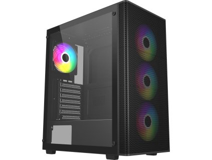 FSP M220/Midi Tower/Transpar./Černá