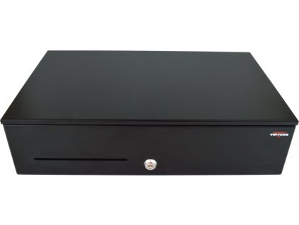 Virtuos pokladní zásuvka SK-500C, s kabelem 24V, pořadač 6/8, 9-24V, černá