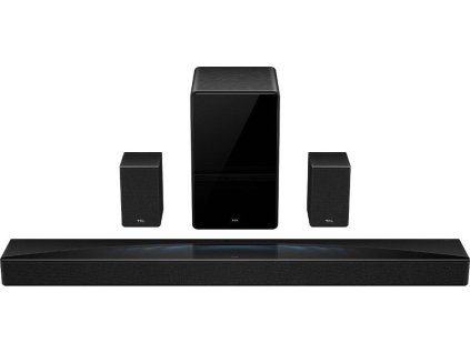 TCL Q85HE soundbar 7.1.4, 860 W, Bluetooth 5.1, WiFi 5, Dolby Atmos, Dolby TrueHD, Dolby Digital Plus, subwoofer, černá