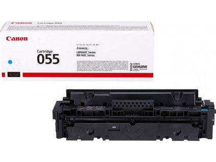 Canon TONER CRG-055 azurový pro i-SENSYS LBP663Cdw, LBP664Cx, MF742Cdw, MF744Cdw (2 100 str.)