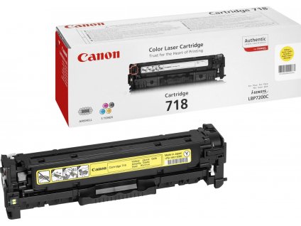 Canon TONER CRG-718Y žlutý pro i-Sensys LBP7200CDN, LBP7210Cdn, LBP7660CDN, LBP7680CX, MF724Cdw, MF728Cdw (2 900 str.)