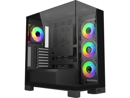 FSP M540-BA/Midi Tower/Transpar./Černá