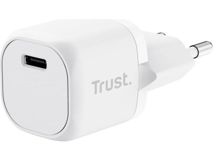 TRUST nabíječka 20W Maxo, USB-C, Nabíječka do zdi, bílá