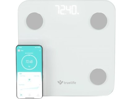 TrueLife FitScale W1 BT White - bioelektrická impedanční bluetooth váha