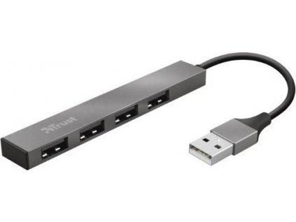 TRUST rozbočovač HALYX, Aluminium 4-Port Mini USB Hub, 10cm