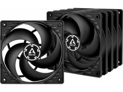 ARCTIC P12 PWM PST sada 5 ks ventilátorů 120mm / PWM / PST / černý