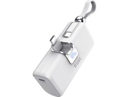TRUST powerbanka PACTO 5000 PD POCKET, bílá