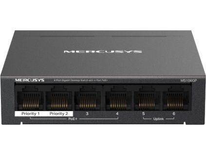 TP Link Mercusys MS106GP PoE switch a s