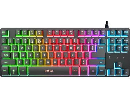 TRUST Klávesnice GXT 833 Thado, Membránová, USB, RGB, černá