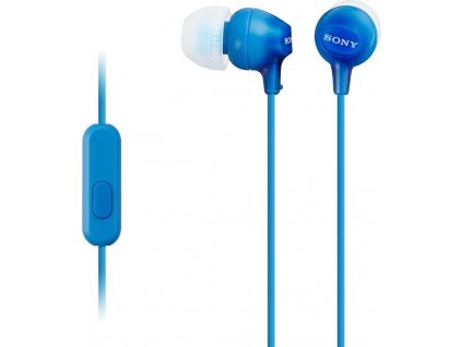 SONY stereo sluchátka MDR-EX15AP, modrá