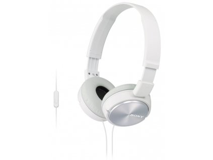 SONY headset náhlavní MDRZX310APW/ sluchátka drátová + mikrofon/ 3,5mm jack/ citlivost 98 dB/mW/ bílá