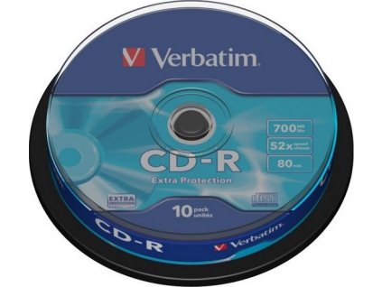 VERBATIM CD-R(10-Pack)Spindle/EP/DL/52x/700MB