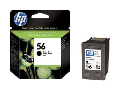 HP 56 Black Ink cart, 19 ml, C6656AE (520 pages)