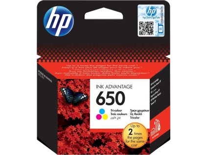 HP 650 Tri-color Ink Cart, 5 ml, CZ102AE (200 pages)