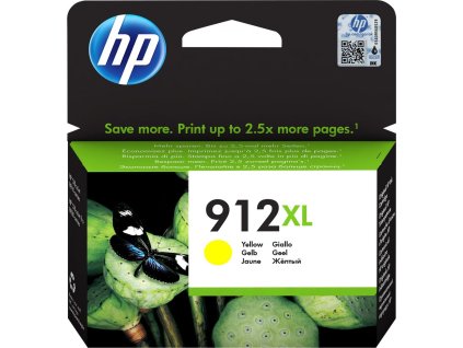 HP 912XL High Yield Yellow Original Ink Cartridge (825 pages)