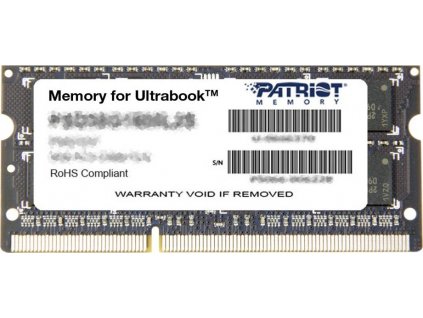 PATRIOT Ultrabook 4GB DDR3 1600MHz / SO-DIMM / CL11 / PC3-12800 / 1,35V