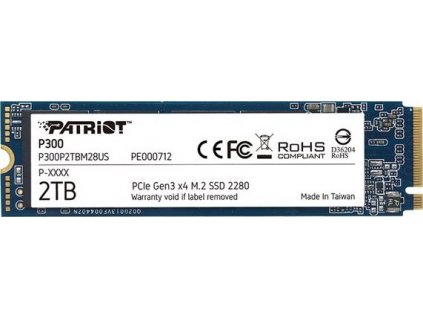 PATRIOT P300 2TB SSD / Interní / M.2 PCIe Gen3 x4 NVMe 1.3 / 2280