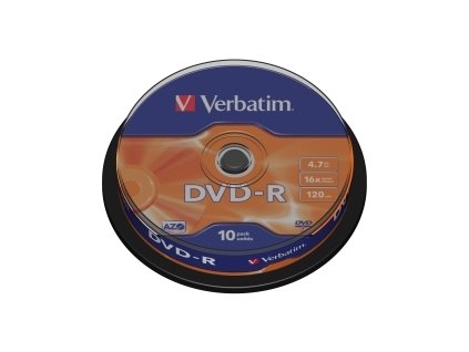VERBATIM DVD-R(10-Pack)Spindl/MattSlvr/16x/4.7GB