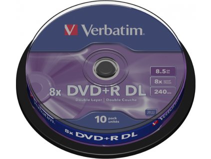 VERBATIM DVD+R(10-pack) Double layer/8x/8.5GB/spindle