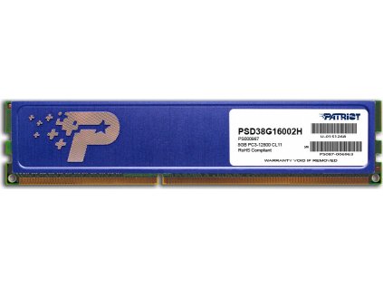 PATRIOT Signature 8GB DDR3 1600MHz / DIMM / CL11 / SL PC3-12800 / Heat shield