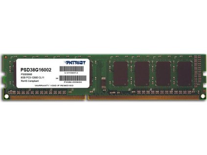 PATRIOT Signature 8GB DDR3 1600MHz / DIMM / CL11 / SL PC3-12800