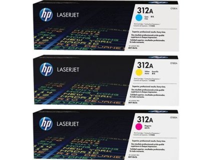 HP 312A 3-pack CYM LJ Toner Cart, CF440AM (2,700 / 2,700 / 2,700 pages)