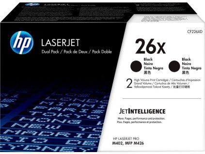 HP 26X 2-pack High Yield Black Original LaserJet Toner Cartridges (CF226XD) (9,000 / 9,000 pages)