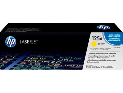 HP 125A Yellow LJ Toner Cart, CB542A (1,400 pages)