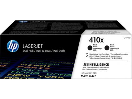 HP 410X 2-pack High Yield Black Original LaserJet Toner Cartridges (CF410XD) (6,500 / 6,500 pages)