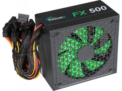 EVOLVEO FX 500 , zdroj 500W ATX, 14cm, tichý, 80+, bulk