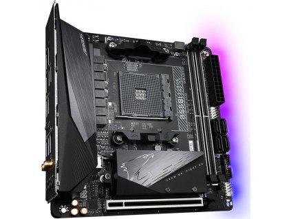 GIGABYTE MB Sc AM4 B550 I AORUS PRO AX, AMD B550I, 2 x DDR4, Wi-Fi, HDMI