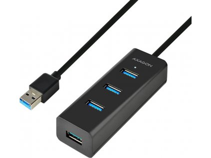 AXAGON HUE-S2BL, 4x USB 3.0 CHARGING hub, micro USB nap. konektor, kabel USB-A 1.2m